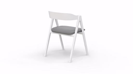 Armlehnstuhl Edge - Buche, Weiß