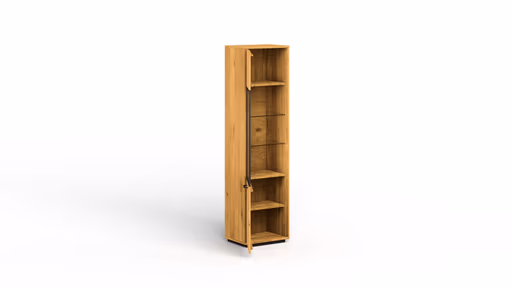 Vitrine Savannah - Anschlag links, Wildeiche massiv, natur geölt