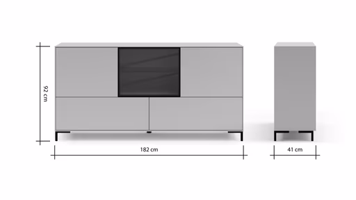 Sideboard Medio - Lack, Weiß