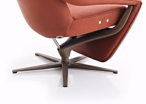 Sessel - Relaxfunktion motorisch, Leder Rot