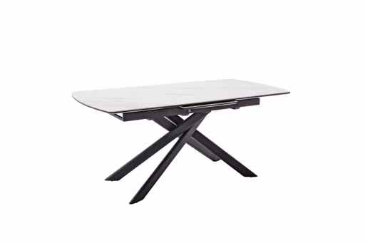 Esstisch - ausziehbar, LB ca. 180 (230)x90 cm, Keramik, Weiß