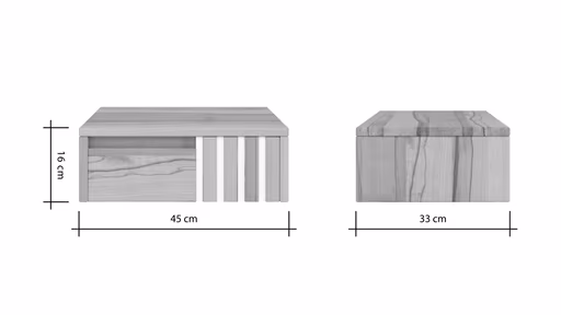  Nachtkonsole Tigris - rechts, Kernbuche massiv, geölt
