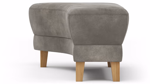 Hocker Stamford - gebogen, Links, LB ca. 89x65 cm, Stoff, Anthrazit