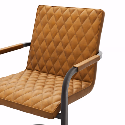 Armlehnstuhl Cambridge - Leder, Braun