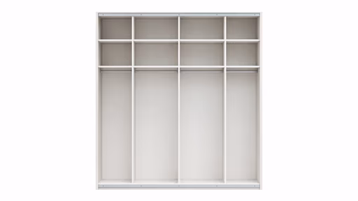 Schwebetürenschrank Viana - B ca. 212 cm, Lack, Weiß