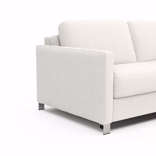 Sofa Nuoro - 2,5-Sitzer inkl. Schlaffunktion, Armlehne schmal, Stoff, Natur