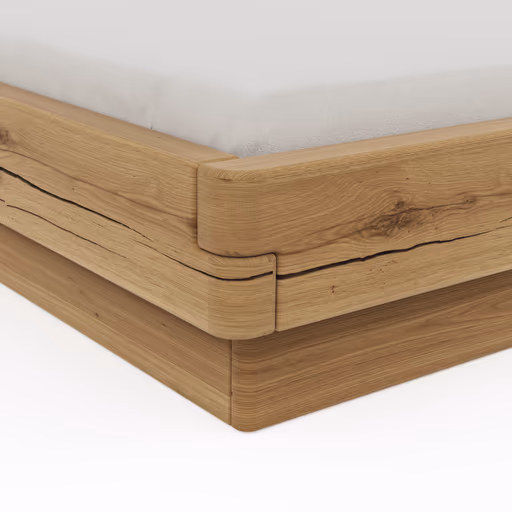 Bettgestell Baltimore - Liegefläche ca. 180x200 cm, Wildeiche massiv