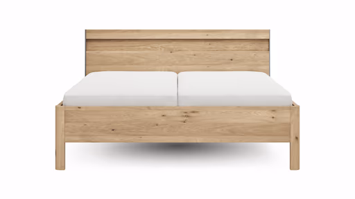 Bett Viana - Liegefläche ca. 180x200 cm, Furnier, Balkeneiche