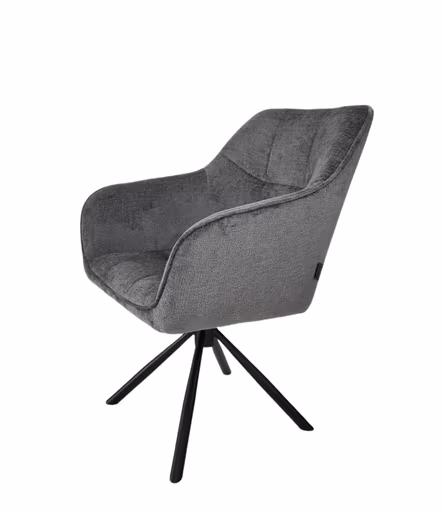 Armlehnstuhl MARLE - drehbar, Stoff, Anthrazit