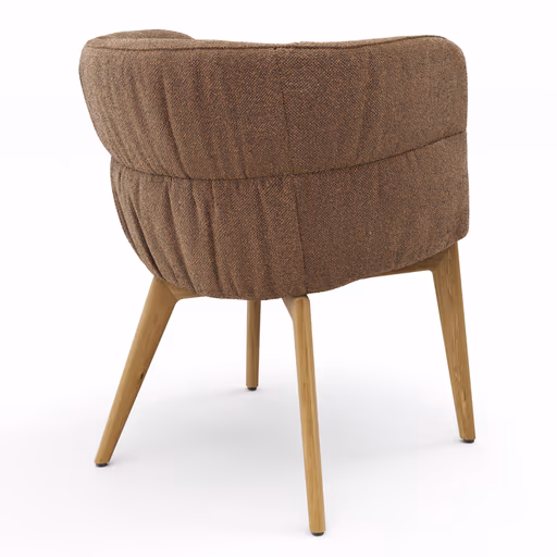 Armlehnstuhl Milana - Stoff, Cognac