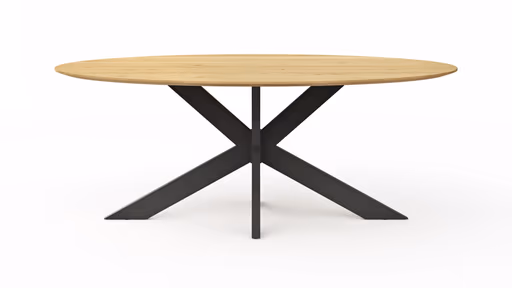 Esstisch Phoenix - LB ca. 200x110 cm, Eiche massiv, oval