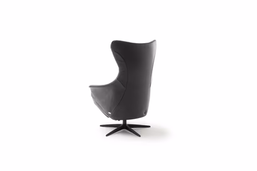 Relaxsessel Follina - Relaxfunktion (motorisch), Leder, Schwarz, Akku