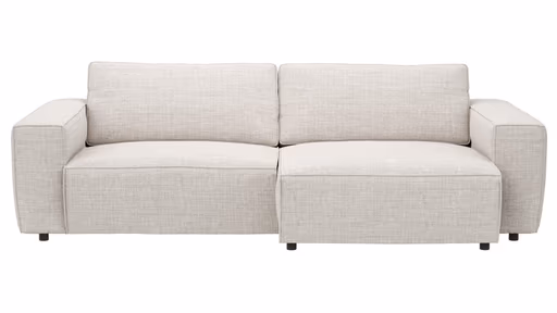 Sofa Lilaia - 1,5-Sitzer XL mit 1,5-Sitzer XL Tief, Stoff, Kaschmir