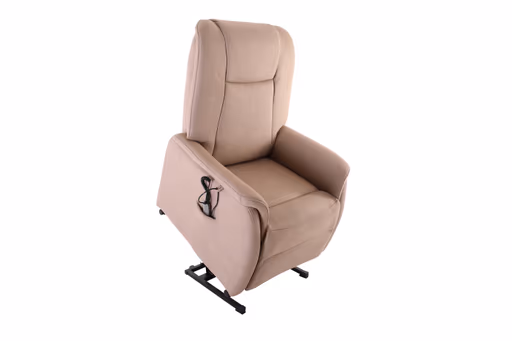 TV-Sessel MANDO - Aufstehhilfe, Relaxfunktion, Stoff, Grau-Beige