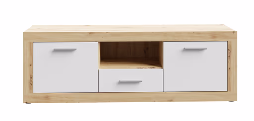 TV-Board FIBI- Eiche Dekor, Weiß