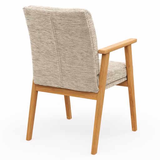 Armlehnstuhl Flore 2 - Stoff, Beige