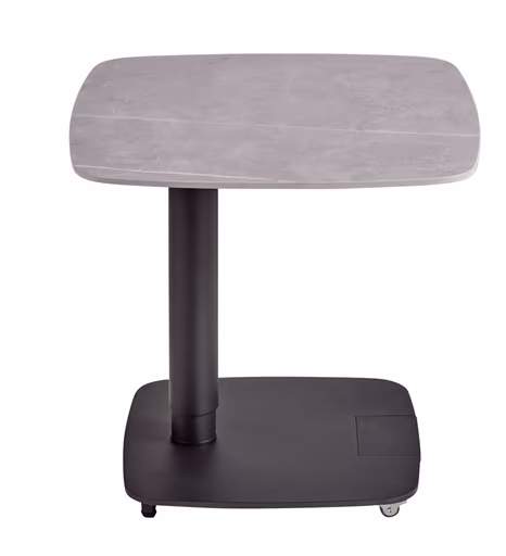 Beistelltisch Camas - LBH ca. 50x50x48 cm, Keramik, Dunkelgrau