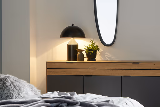 Kommode Scottsdale - Korpus Wildeiche, Front Lack Anthrazit