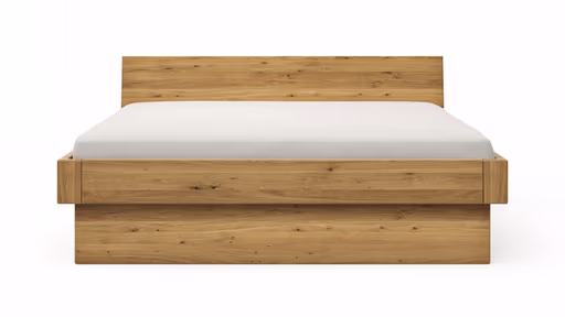 Bettgestell 1660 - Liegefläche ca. 180x200 cm, Wildeiche massiv, geölt