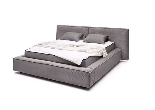 Polsterbett- Liegefläche ca. 180x200 cm, Stoff, Ash, inkl. Matratze