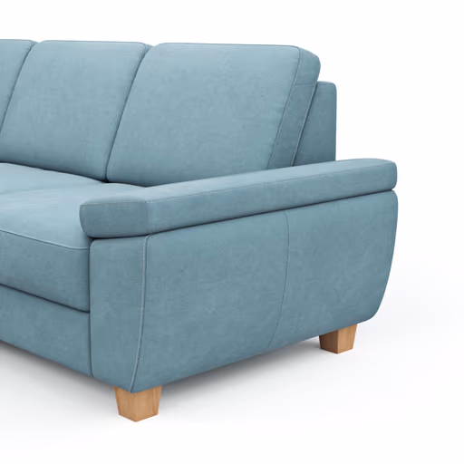 Ecksofa Sommerville - Ecke links mit 2,5-Sitzer, Stoff, Hellblau