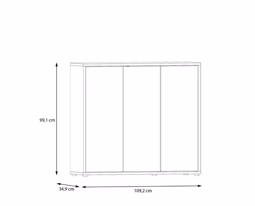 Schuhkommode FAID- Hellgrau
