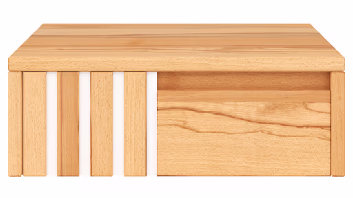  Nachtkonsole Tigris - links, Kernbuche massiv, geölt