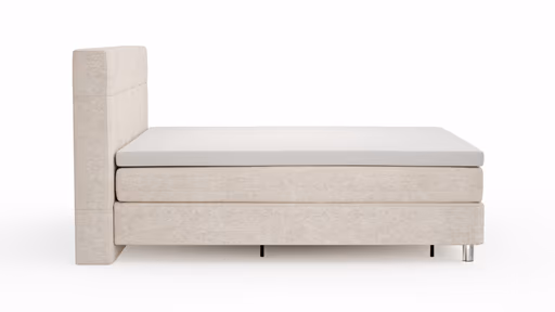 Boxspringbett Alpin - Liegefläche ca. 180x200 cm, Stoff, Graubeige