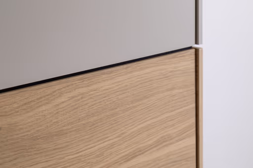 Drehtürenschrank Matera - BHT ca. 251x235x60 cm, Lack Matt, Kaschmir, Eiche, Milk