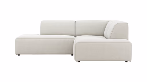 Ecksofa Elementos - Ecke links mit 2,5-Sitzer, Stoff, Natur