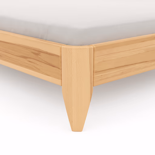 Bettgestell 1660 - Liegefläche ca. 180x200 cm, Kernbuche massiv, geölt
