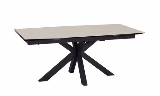 Esstisch MELANIA - ausziehbar, LB ca. 180x95 cm, Glaskeramik, Travertin farbig