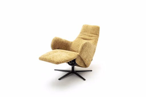 Sessel Noto Relax I - Rückenlehne und Fußteil verstellbar, Stoff, Senf