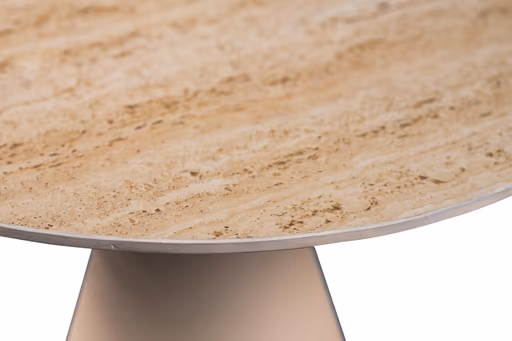 Couchtisch - 2er Set, Traventinoptik hell, Cremeweiß