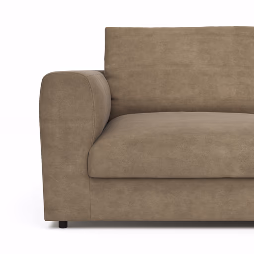 Sofa Stormy - 3-Sitzer, Stoff, Rauchbraun