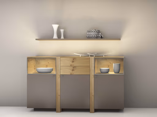 Sideboard Kombination - Lack, Grau