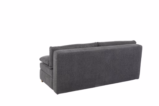 Sofa JELKO - 2-Sitzer inkl. Schlaffunktion mit Bettkasten, Stoff, Dunkelgrau