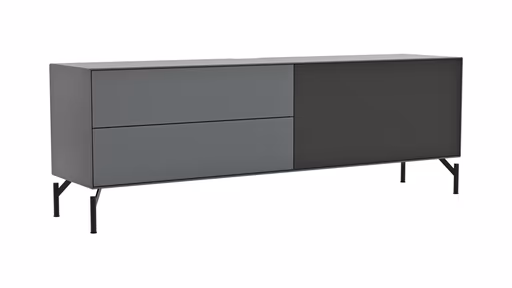 Lowboard Edge - B ca. 180 cm, Lack, Graphit