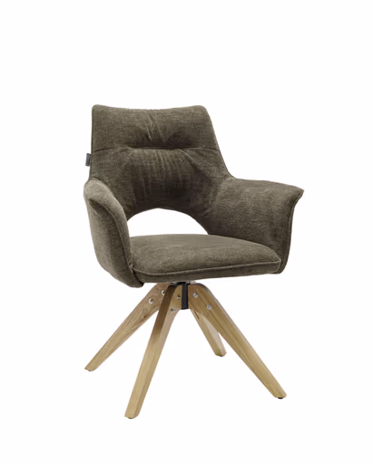 Armlehnstuhl MARYLA - drehbar, Stoff, Cappuccino