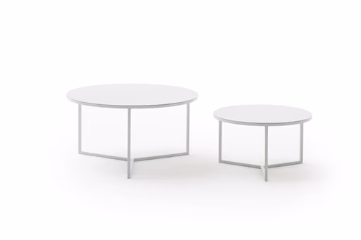 Couchtisch Joan 5 -  LBH ca. 80x80x41,5 cm, Metall, Kreidefarben