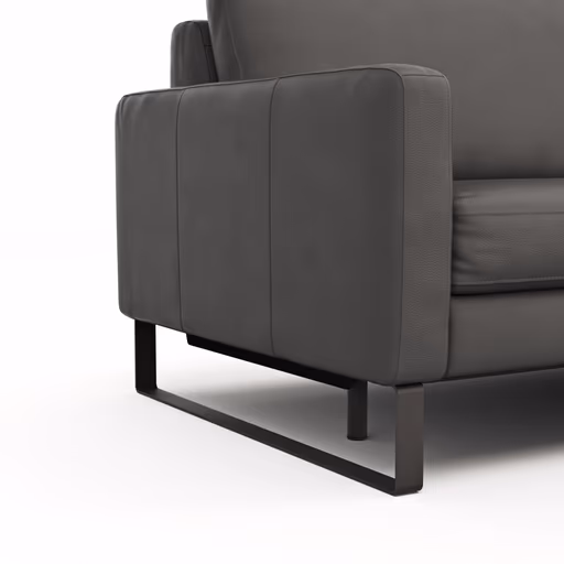 Sofa Enna - 3,5-Sitzer inklusive Relaxfunktion (motorisch), links und rechts, Leder, Anthrazit