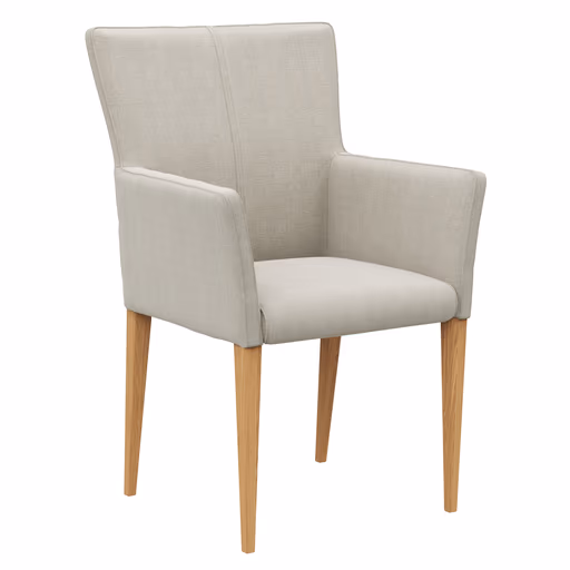 Armlehnstuhl Cosyra - Stoff, Natur