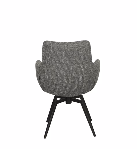 Armlehnstuhl MAXINE - drehbar, Stoff, Grau