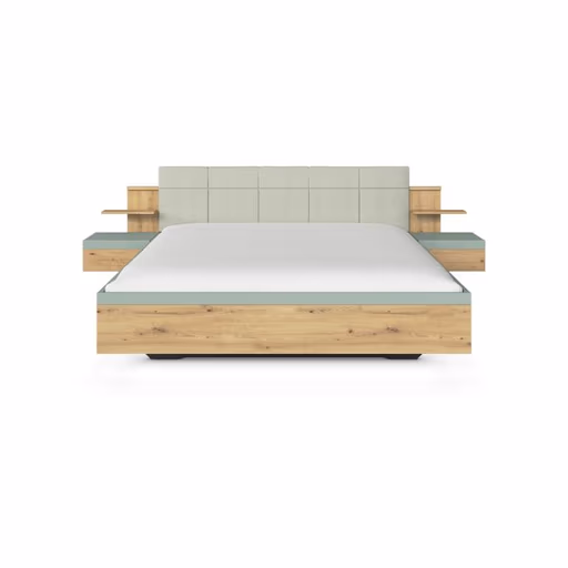 Battanlage ROMANA- Liegefläche ca. 180x200 cm, Eiche Dekor, Salbei