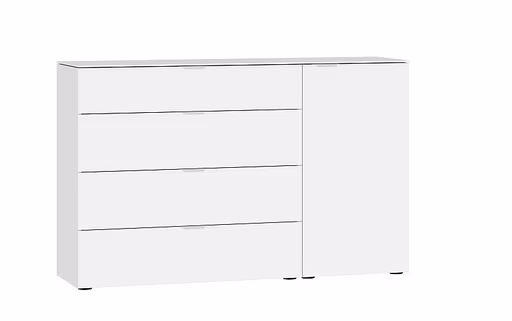 Kommode JOIN IT- Glas, Weiß, Matt, Weiß