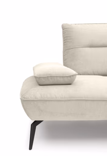 Ecksofa PAYTON - 2-Sitzer, Ecke rechts inkl.Rückenneigung, Armteilverstellung, Stoff, Olive