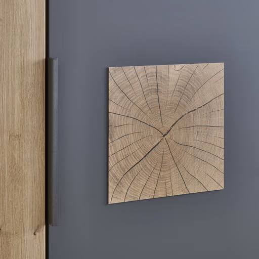 Schlafzimmer - inkl. Polsterkopfteil, Bianco-Eiche-Nachbildung, Lava Dekor, Absetzung Hirnholz