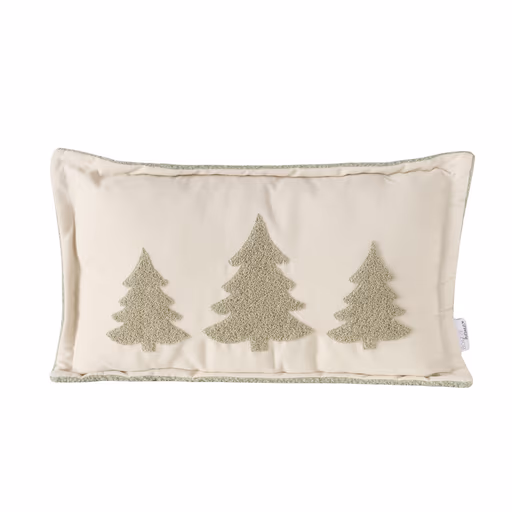 Deko-Kissen - BL ca. 30x50 cm, Creme/Grün