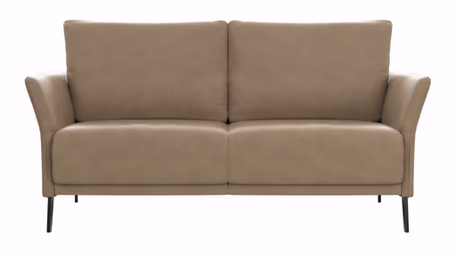 Sofa Rosario - 2-Sitzer, Leder, Rauchbraun