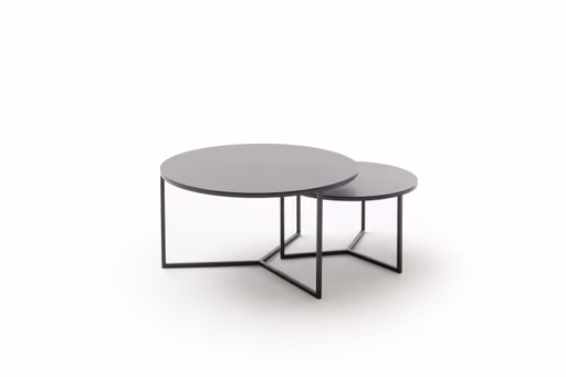 Couchtisch Joan 4 - LBH ca. 58x58x33 cm, Metall, Schwarz